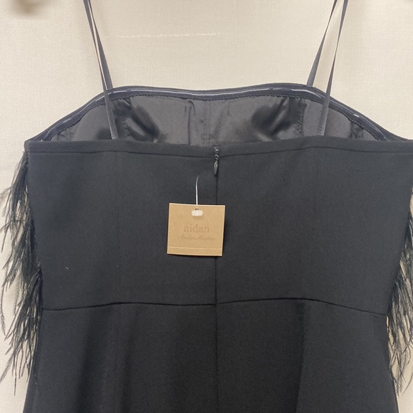 Aidan Mattox strapless feather bodice cocktail dress - Picture 5 of 6